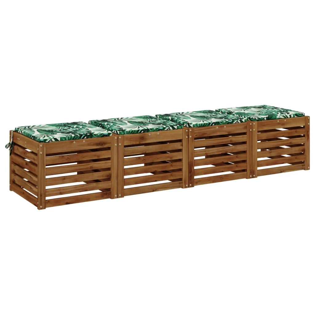 Cuscini per Sedia in 4 Pezzi SOEST 4 pz 100% Poliestere 944434
