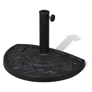 Base per ombrellone semicircolare in resina diametro 38 e 48 mm 9 kg nero 2202079