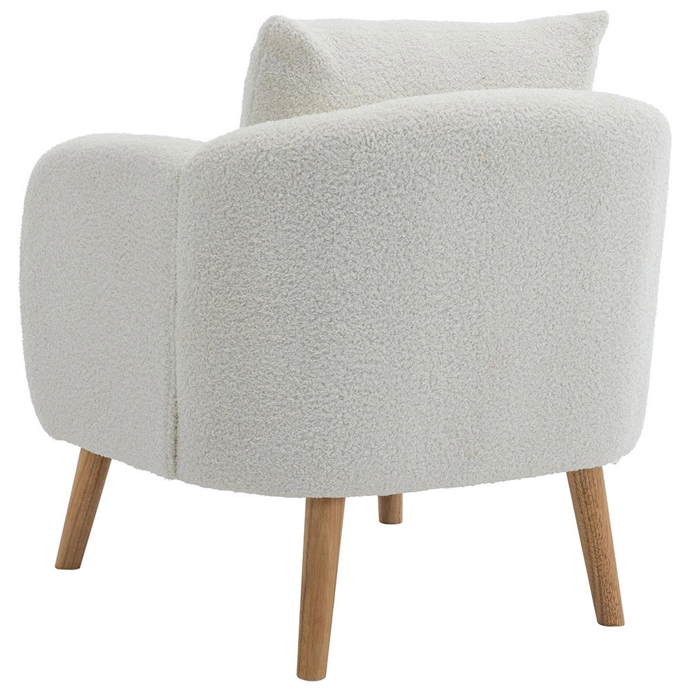 Poltrona moderna in velluto - Xylo - Cuscini extra spessi piedi in legno massello
