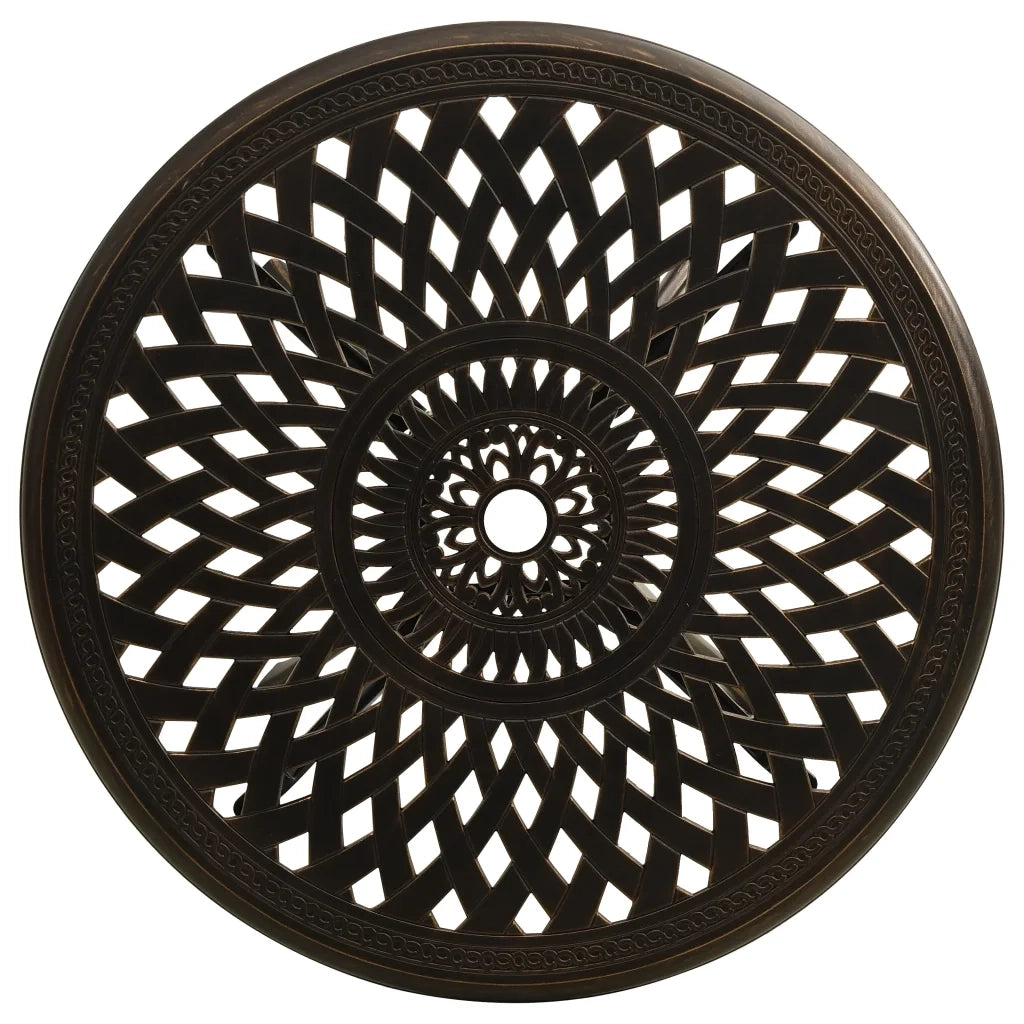 Tavolo da Giardino | Tavolino da esterno Bronzo 78x78x72 cm in Alluminio Pressofuso