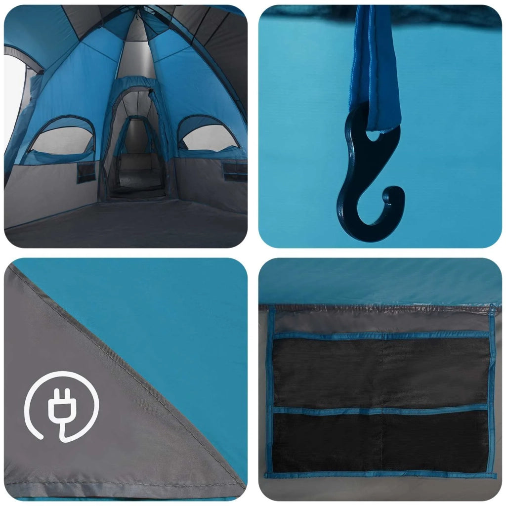 Tenda familiare con telo da pioggia resistente all'acqua Blu 42042243