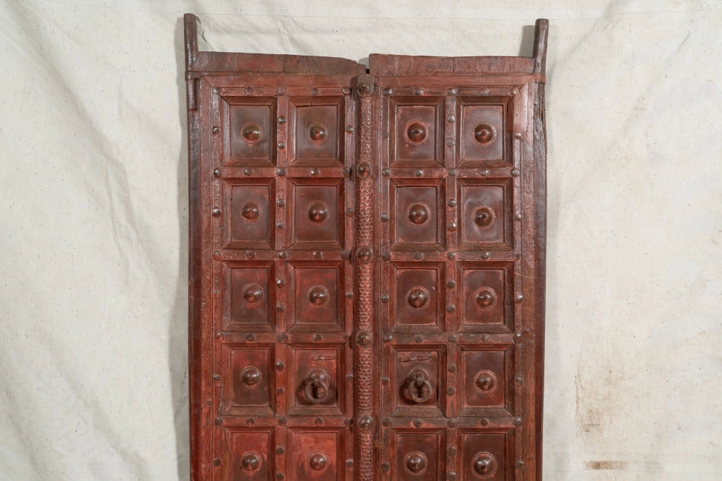 Biscottini Porta portone in legno massello e ferro da interno o da esterno vecchia e antica medievale scorrevole