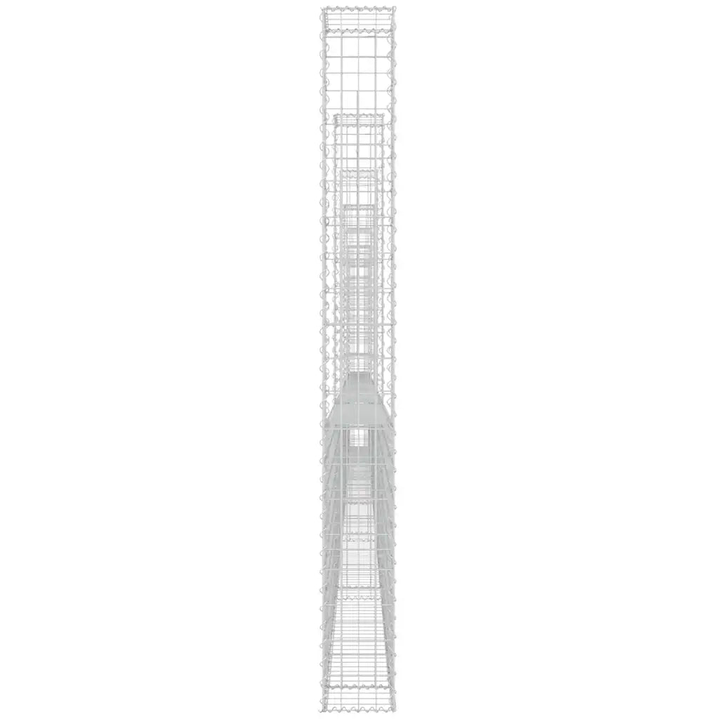 Gabbione a U con 7 Pali in Ferro 740x20x200 cm 151294