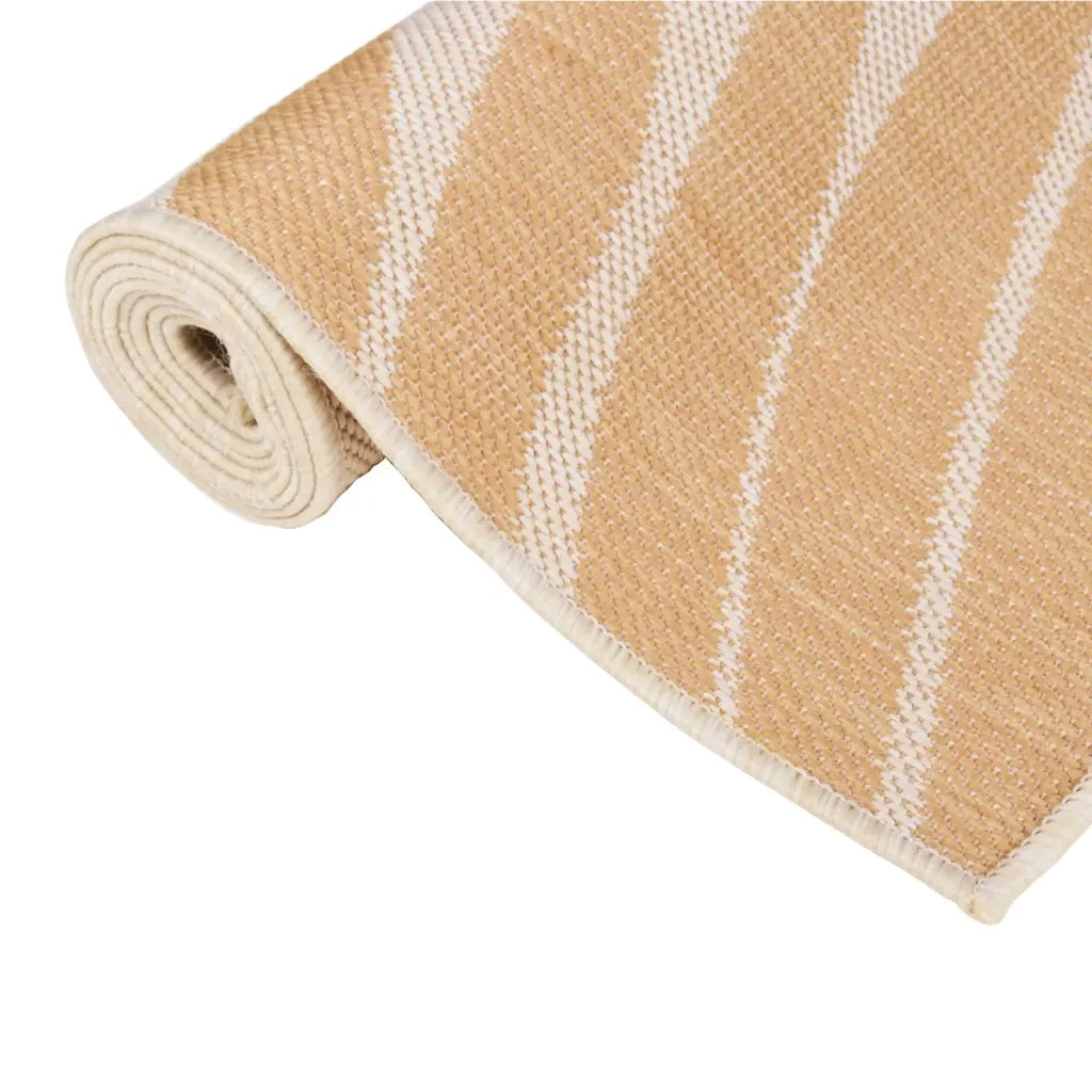 Tappeto da Esterni a Tessitura Piatta 200x280cm Motivo a Foglie cod mxl 55831