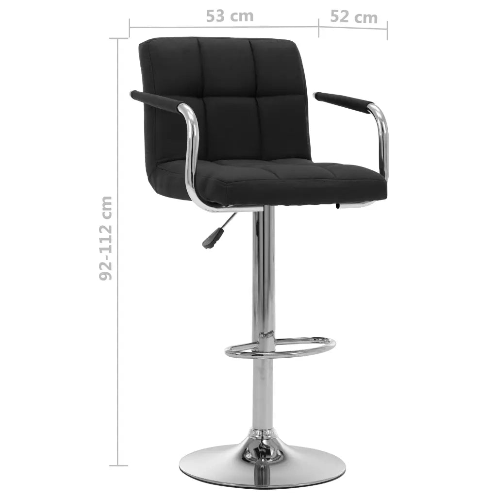 Sedie da Bar 2 pz Nere in Tessuto cod mxl 63938