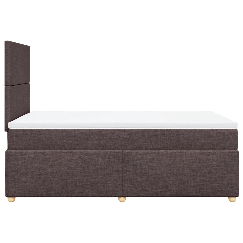 vidaXL Giroletto a Molle con Materasso Marrone Scuro 120x200cm Tessuto