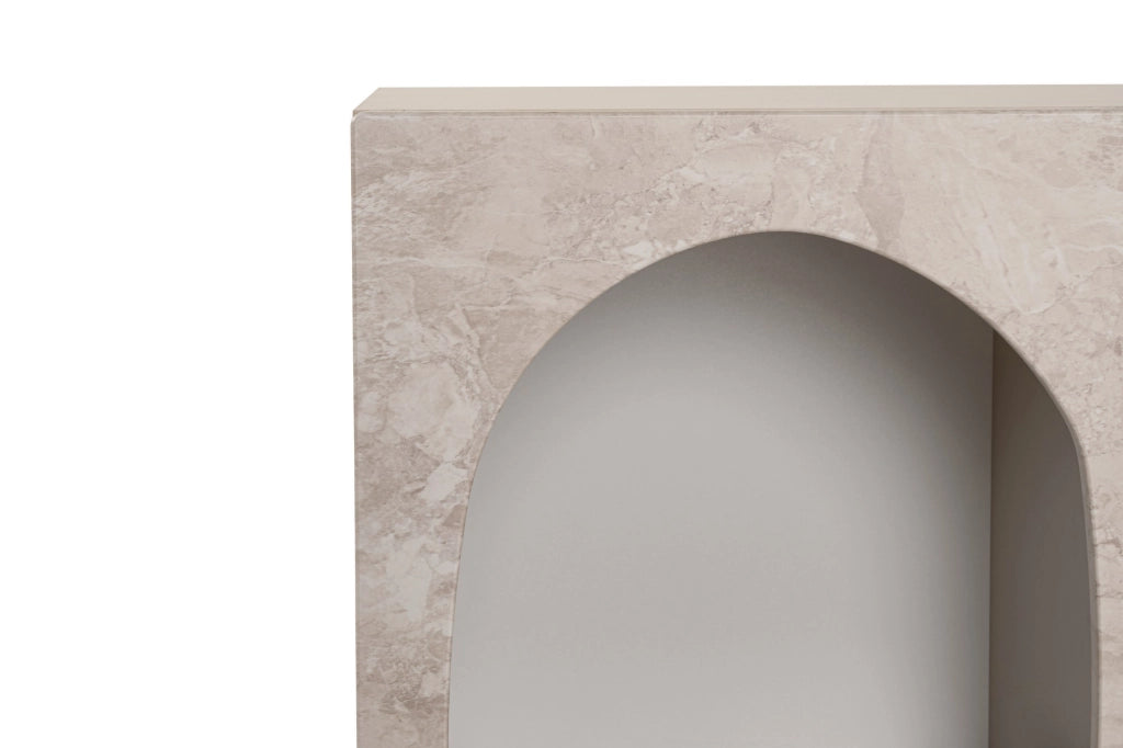 Madia Arsenioiu, Credenza 6 Ripiani, 120x37x74h cm Beige Marmo