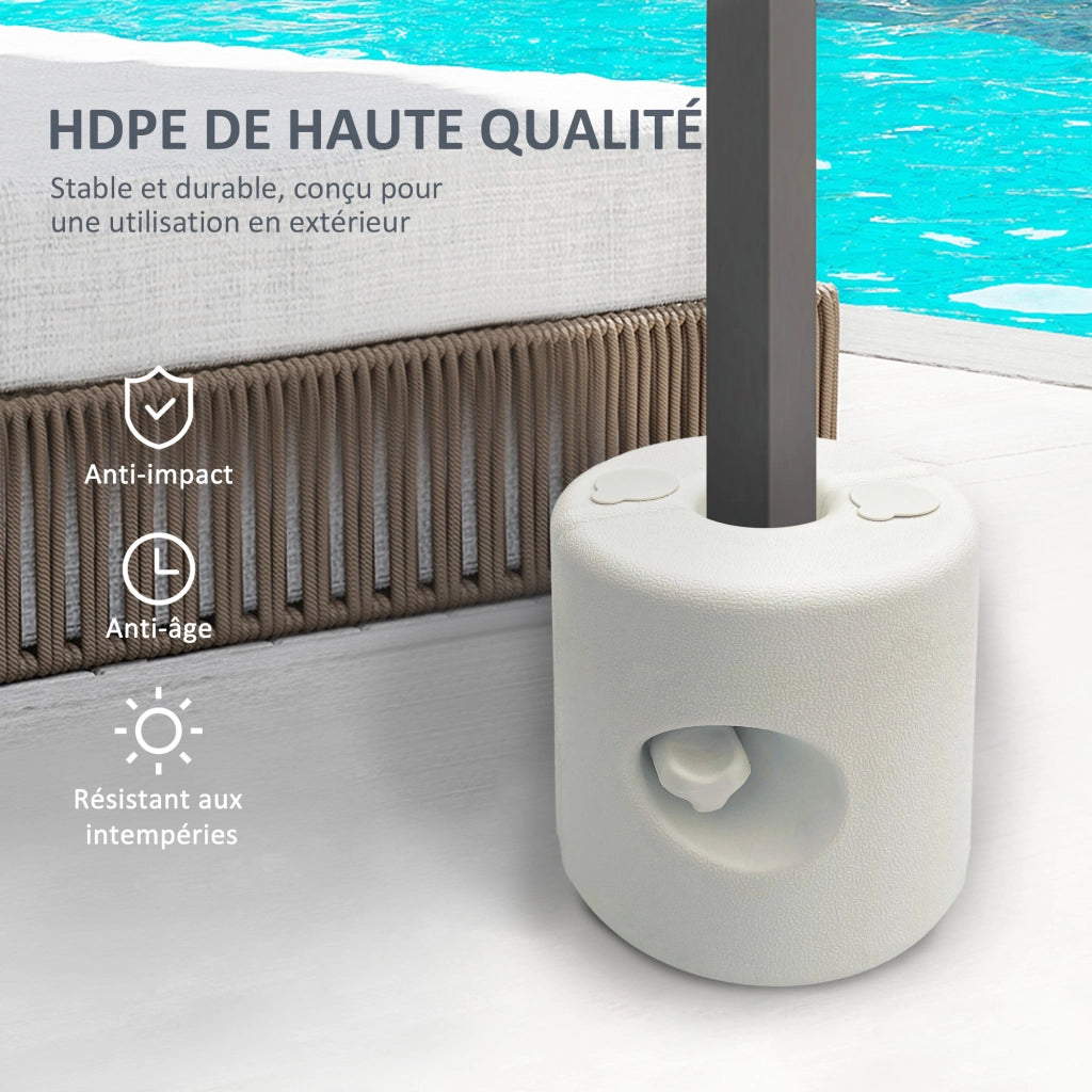 Set di 4 Piedi per Gazebo Pop-up in HDPE ¨C Zephmum ¨C Grigio 40x40x40 cm