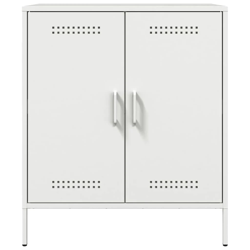 Buffet credenza cassettiera armadio mobile contenitore organizer per cucina soggiorno salotto 68 x 39 x 79 cm acciaio bianco 02_0030392