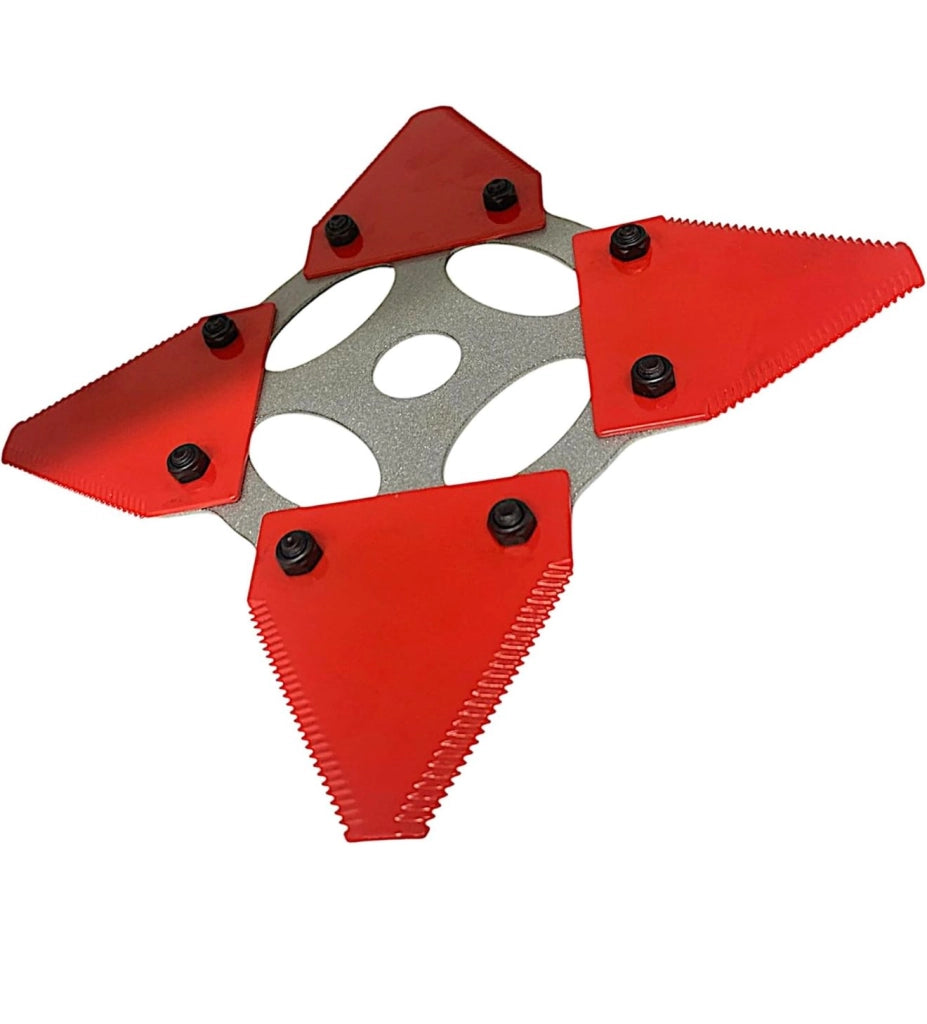 Disco per Decespugliatore Universale con 4 Lame Seghettate Diametro Taglio Ø250m