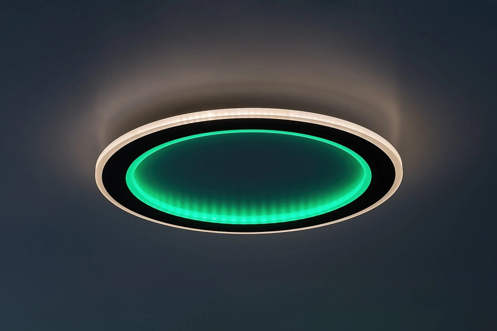 Plafoniera LED dimmerabile Golwen RGB CCT 45cm nera Rabalux