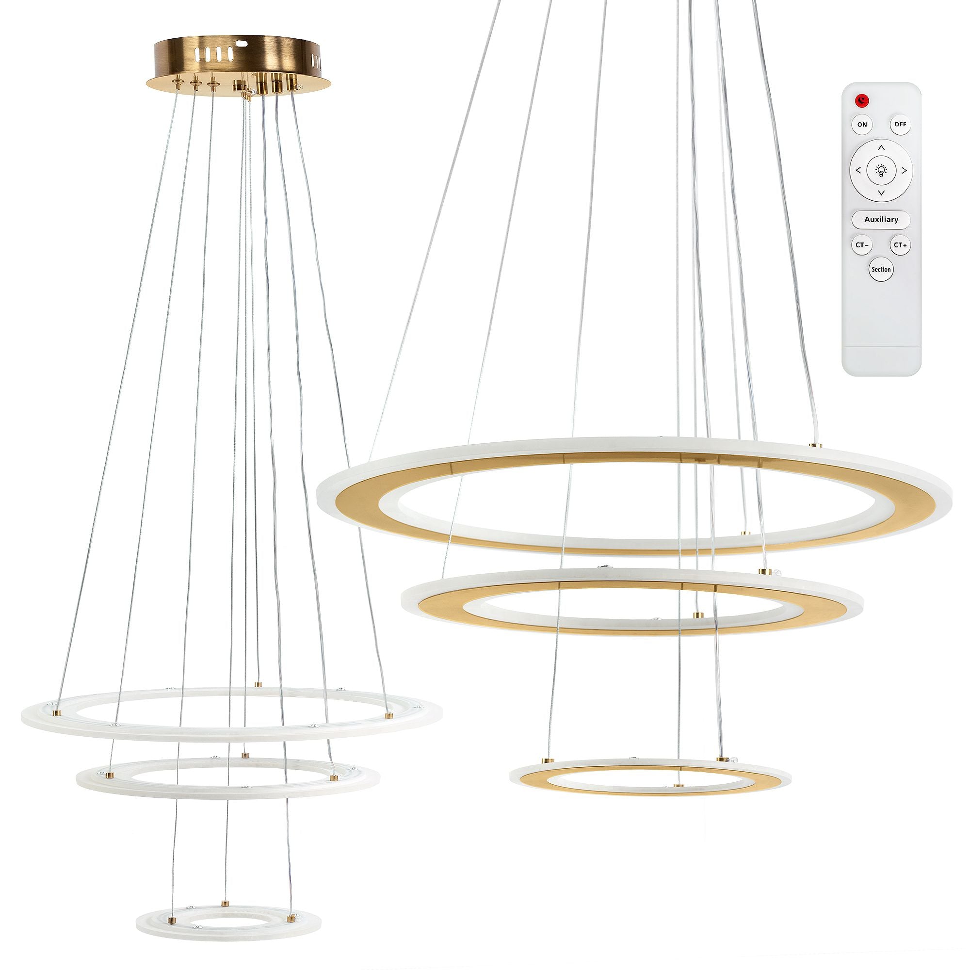 Lampada Da Soffitto Led G041-3cp Brush Gold