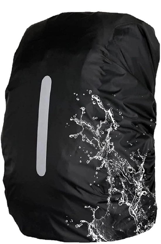 Zaino impermeabile per escursioni - Zaino impermeabile con riflessi - Nero - Zaino impermeabile con cinghie elastiche - Adatto per escursioni