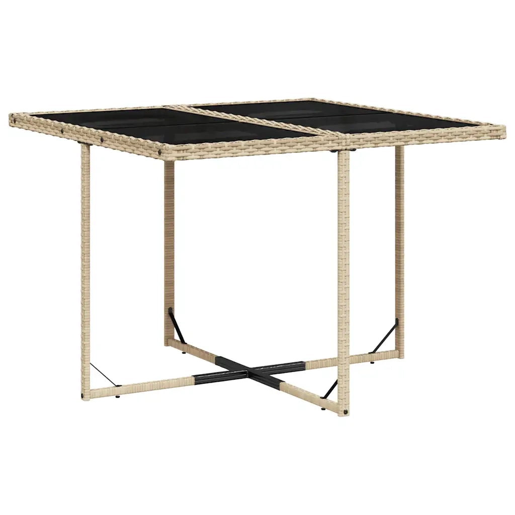 Set Pranzo da Giardino 9 pz con Cuscini Beige Misto Polyrattan 3211500