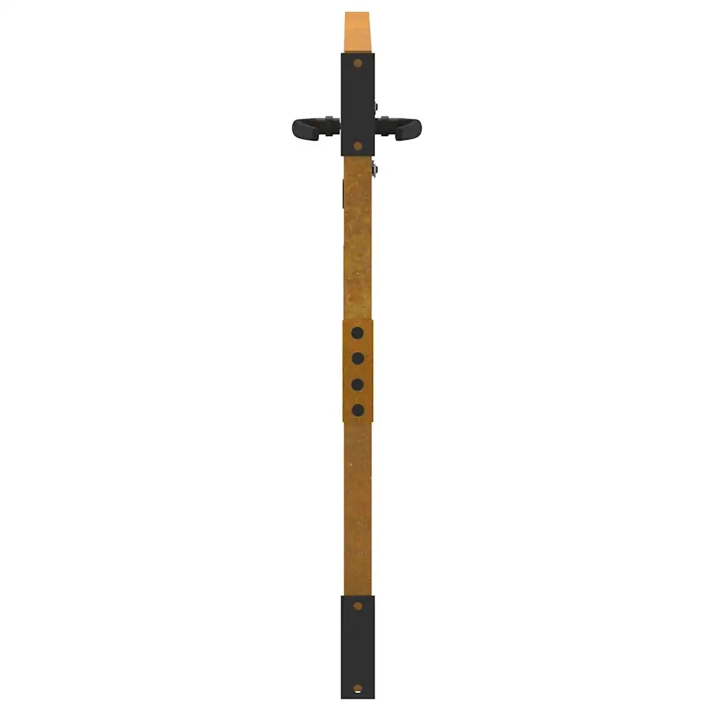 Cancello da giardino 85x125 cm in acciaio Corten design quadrato 153257