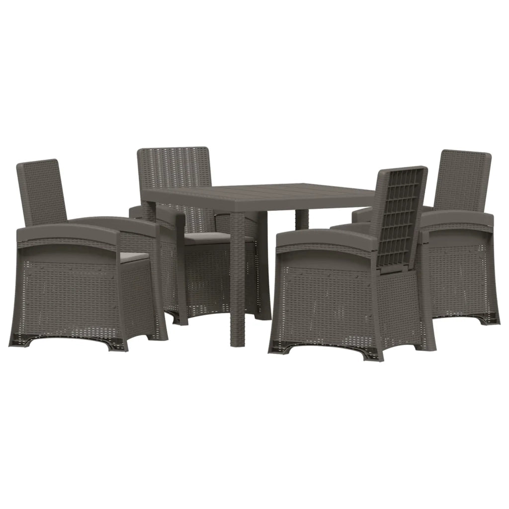 Set da Pranzo per Giardino 5 pz Grigio Chiaro PP 3430118