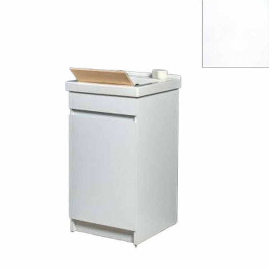 Mobile Lavatoio in Ceramica 1 Anta con Strofinatoio in Legno Massello 45x50x86A cm Bianco Opaco