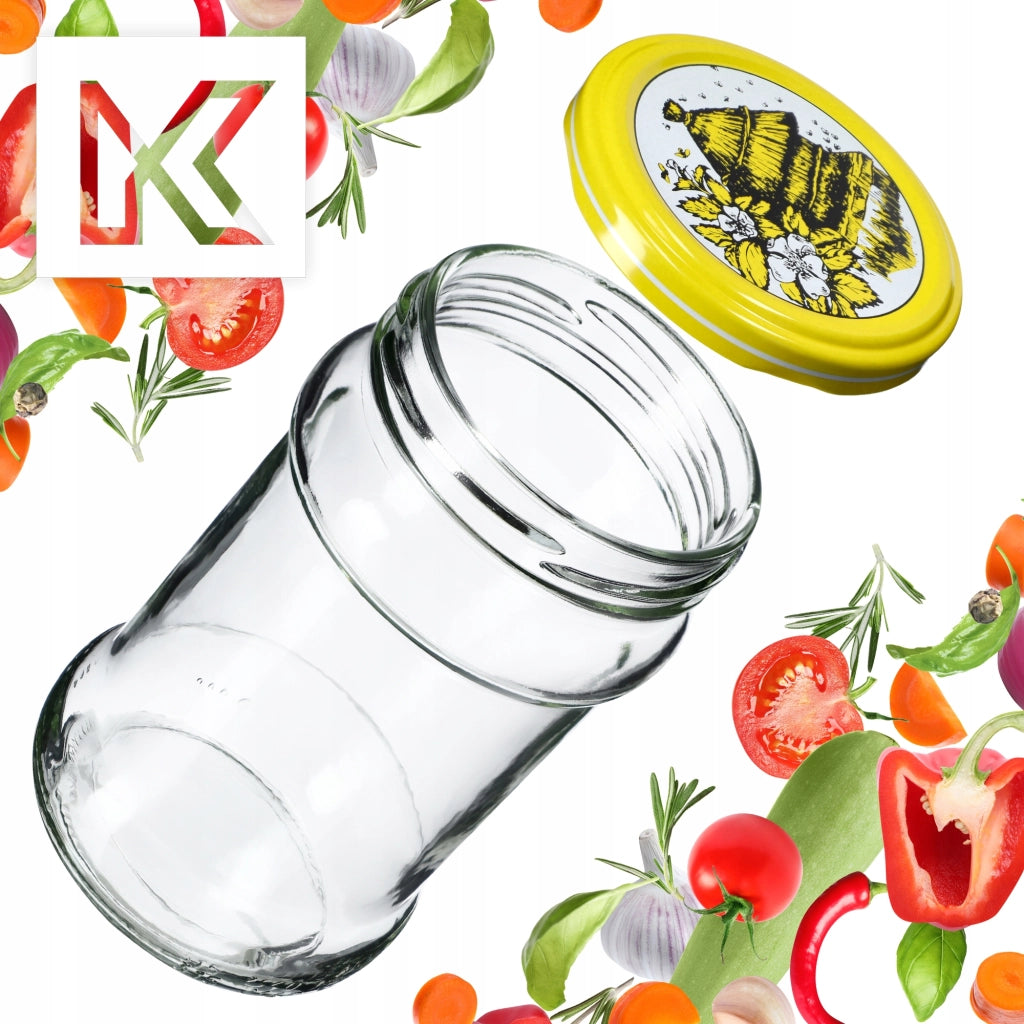 KADAX Seno vasetti 315ml 50pz 66mm + coperchi "Api".