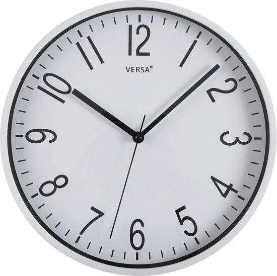 Orologio da Parete Versa Bianco Plastica Quarzo 4,3 x 30 x 30 cm