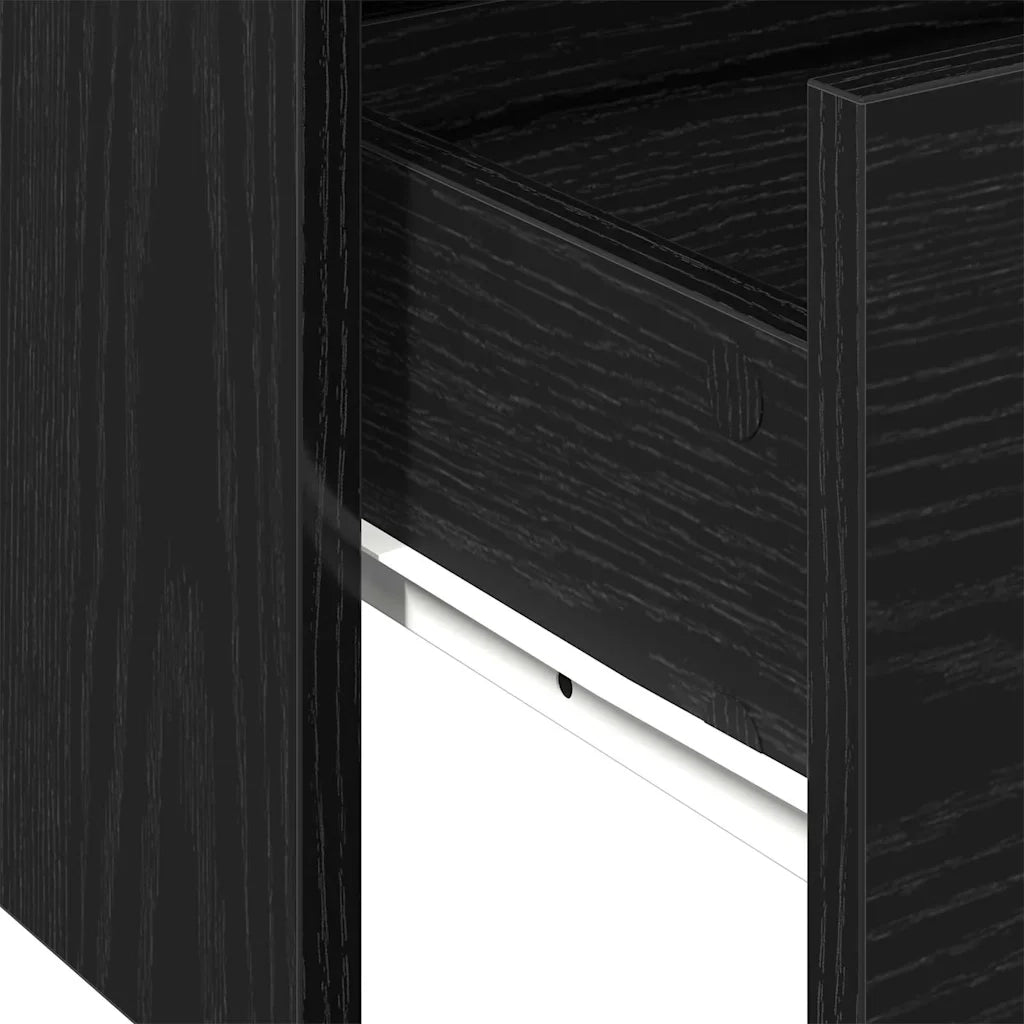 Tavolino da salotto con cassetto Rovere Nero 102 x 55 x 43,5 cm 862733