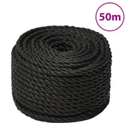 Corda da Lavoro Nera 14 mm 50 m in Polipropilene cod mxl 53193