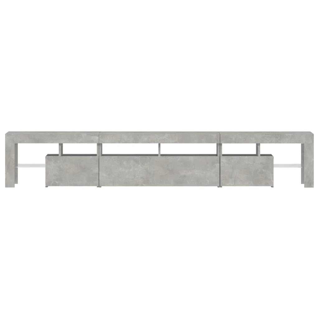 Mobile TV multimediale scaffale TV credenza mobile TV sala da pranzo soggiorno camera da letto con luci LED 230 x 36,5 x 40 cm grigio 02_0026561