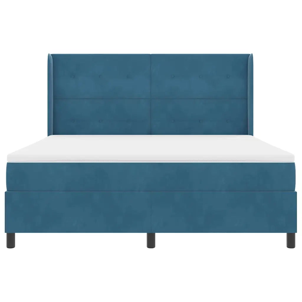 Letto a molle con materasso con led Blu 180 x 200 cm Velluto 3343884