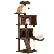 Albero tiragraffi per gatti con letto e piattaforme ¨C Minimal ¨C marrone 160 cm