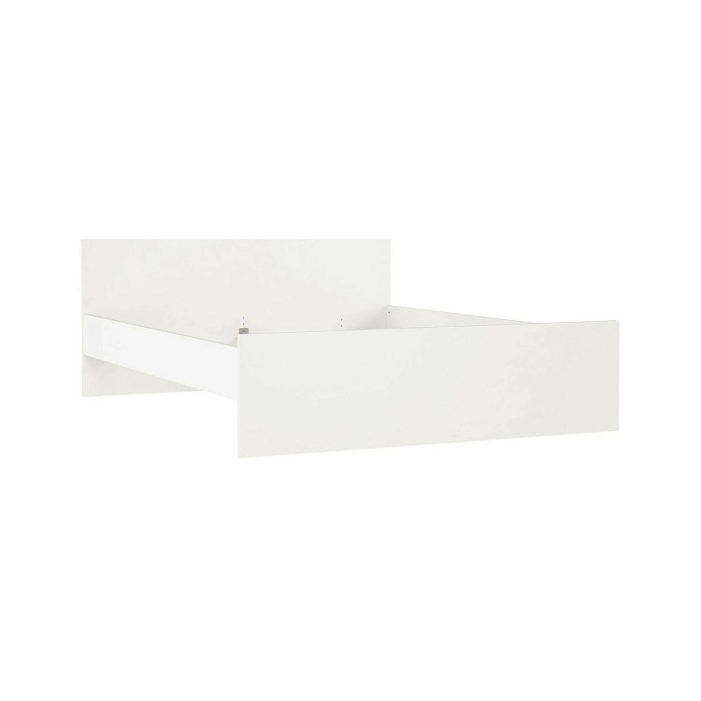 Letto matrimoniale Kaitak, Sommier per camera da letto, Giroletto per stanza, Struttura porta materasso, 207x166 h80 cm, Bianco