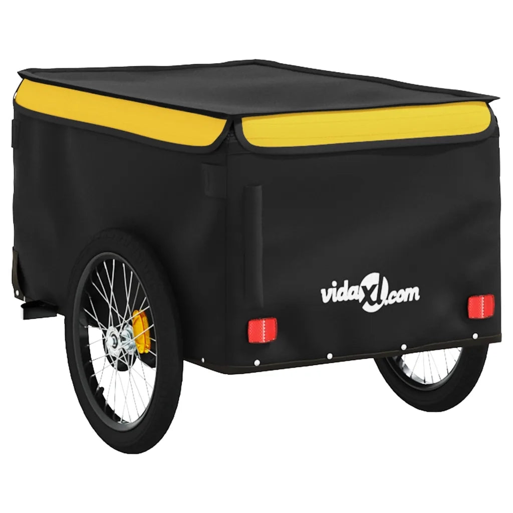 Rimorchio da Bici Nero e Giallo 30 kg in Ferro CFW8446296