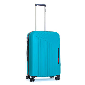 Trolley Valigia Media Rigida in ABS 4 Ruote TSA Ravizzoni Cielo Turchese