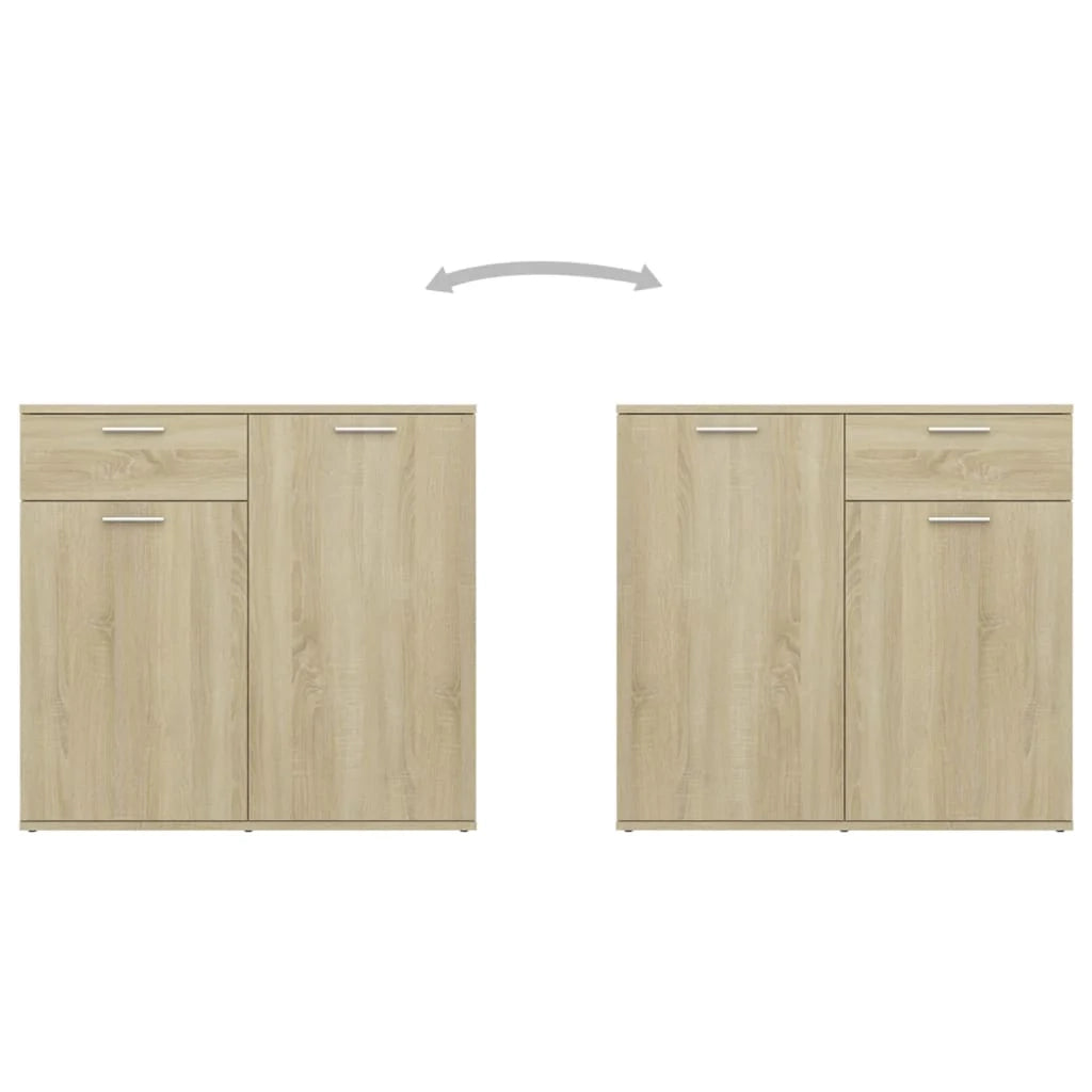 Buffet credenza cassettiera armadio mobile contenitore organizer cucina soggiorno rovere Sonoma 160 x 36 x 75 cm legno ingegnerizzato marrone 02_0031497