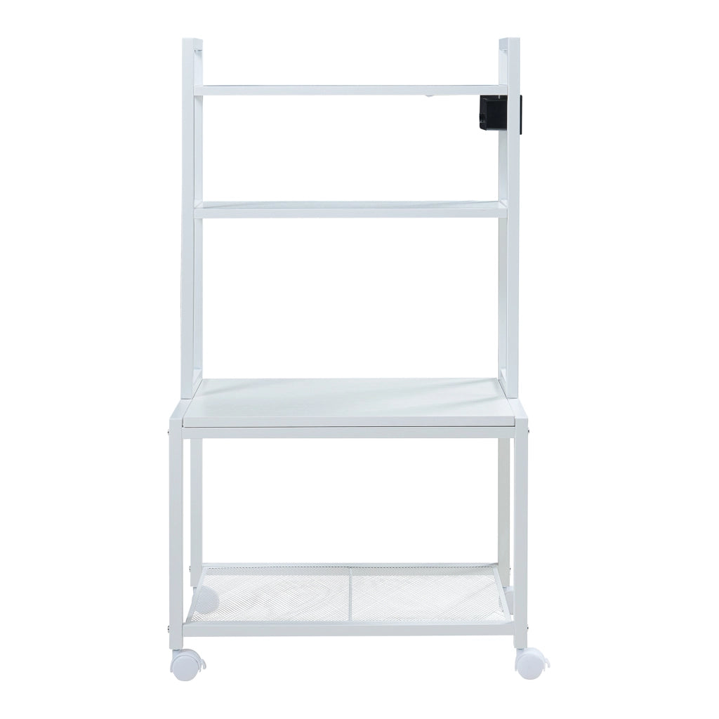 Carrello Porta Stampante per Ufficio Svanaldsvipp 100 x 55 x 38 cm - Bianco [en.casa]