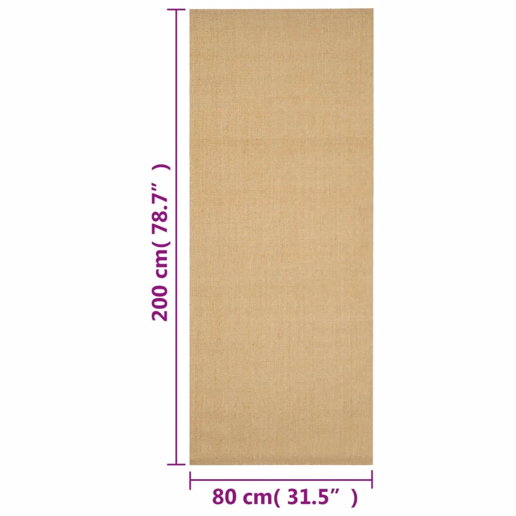 Tappeto in Sisal Naturale 80 x 200 cm 136306