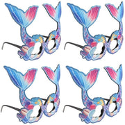 Bracciali da festa per il mare 4 pezzi - Occhiali da sole tropicali - Occhiali da festa - Accessori per cabina fotografica - Ispirazione marina - Blu velluto/PVC