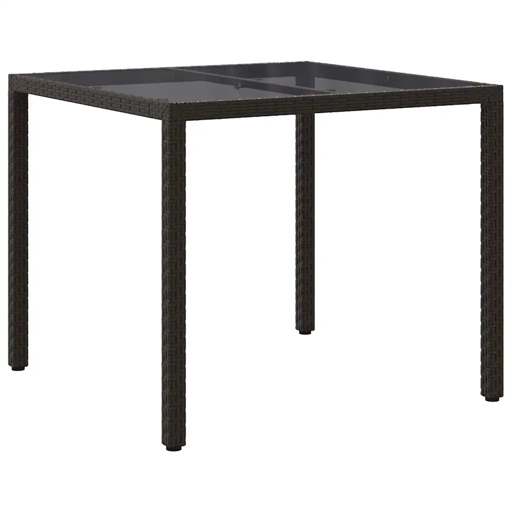 Tavolo da Giardino Marrone 90 x 90 x 75 cm polyrattan 362532