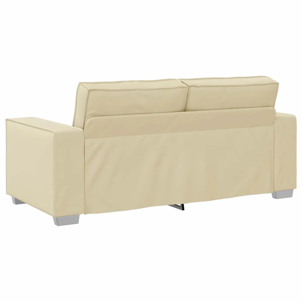 Divano | Divano da soggiorno | Sofa a due posti Crema 180 cm Pelle Sintetica