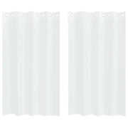 Tenda in Velo con tende 2 pz Bianco 175 x 140 cm Poliestere