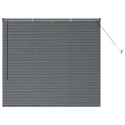 Tendaggi a Veneziana | Tenda a lamelle Grigio scuro 130 x 145 cm Alluminio