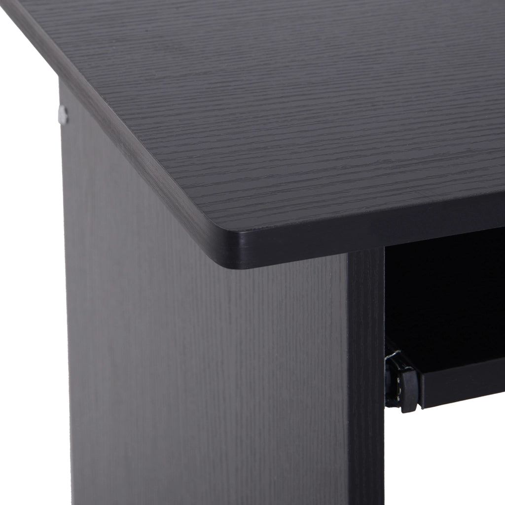 Scrivania per Computer in Legno con Ripiano CPU e Cassetto Tastiera ¨C Xylo ¨C Nero 80x45x75 cm