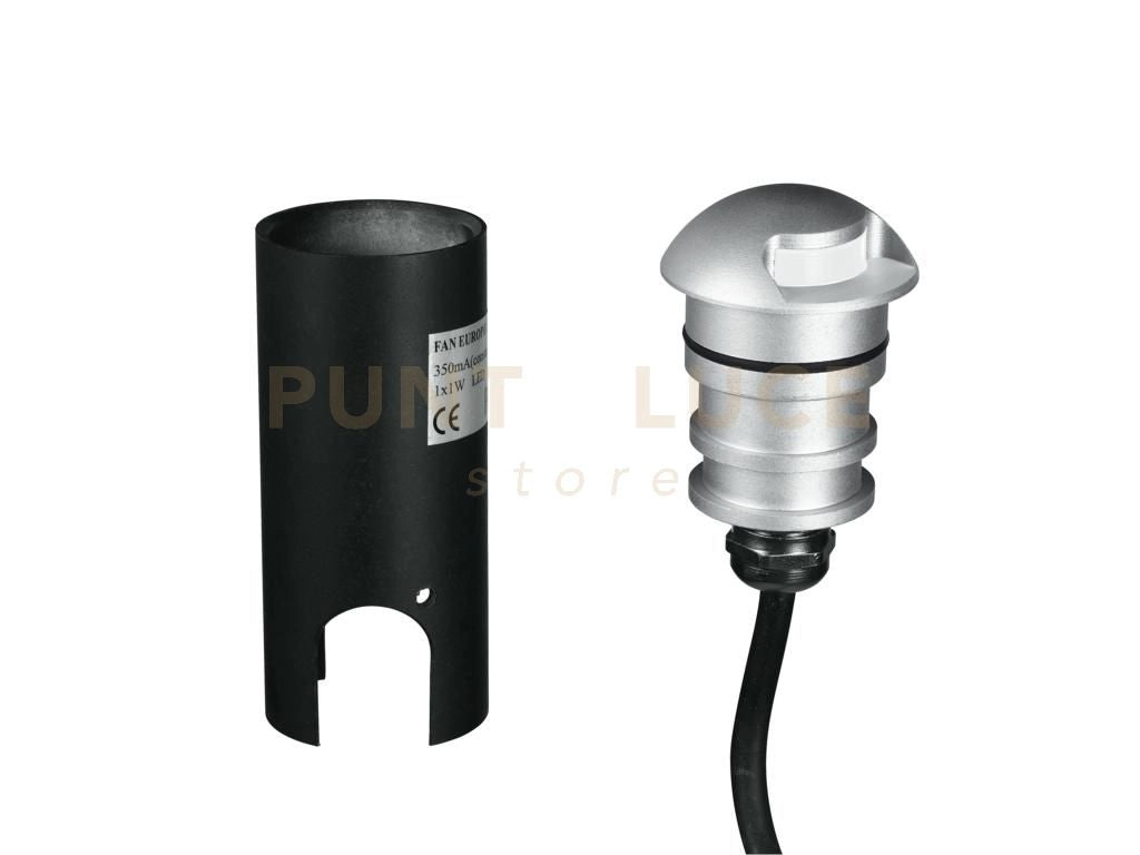 SEGNAPASSI A INCASSO CALPESTABILE LED STEP SILVER DC24V 2W 170LM 3000K IP67 4,5X5,7CM