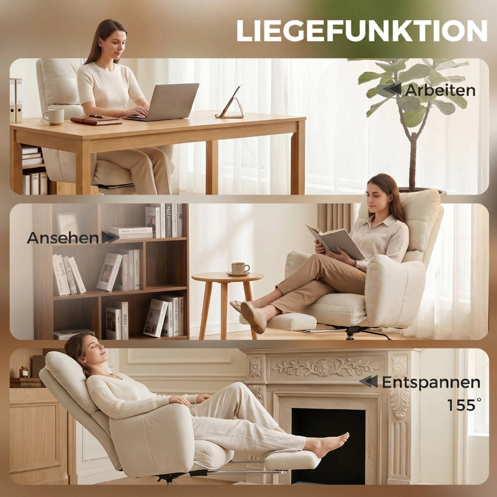 Sedia da Ufficio Ergonomica con Poggiapiedi ¨C Minimal ¨C Grigio