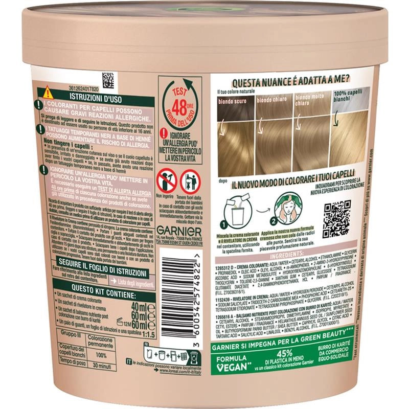 GARNIER GOOD COLORAZIONE PERMANENTE SENZA AMMONIACA CON BURRO DI KARITÈ - BIONDO AURORA 8.13