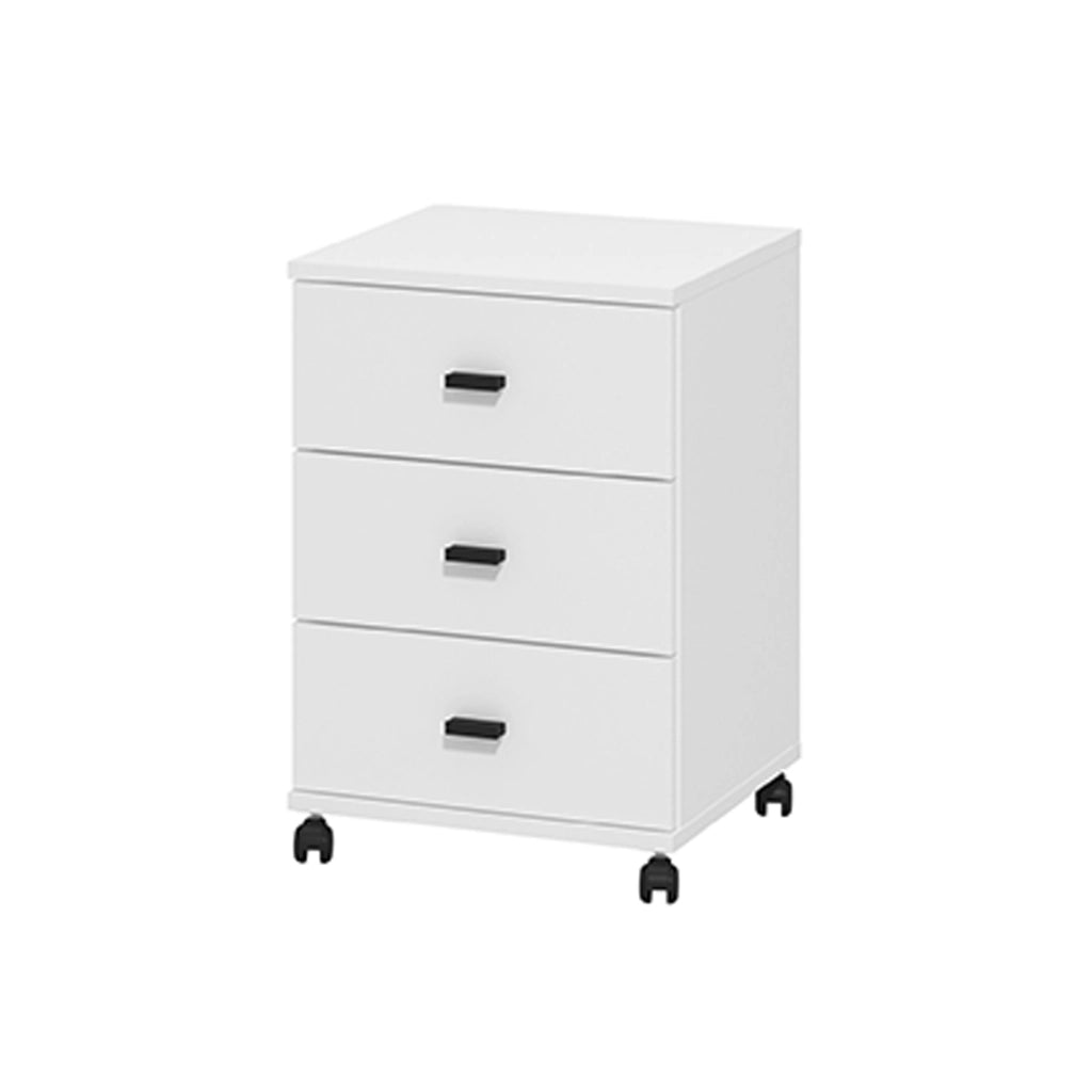 Kaza, Cassettiera 3 Cassetti, 39x35x56h cm Bianco Opaco
