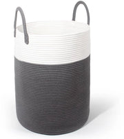 Wastino con maniglione, contenitore per giocattoli, cassetto per oggetti, grande contenitore per la stanza dei bambini (grigio scuro, D 38 x H 50 cm)
