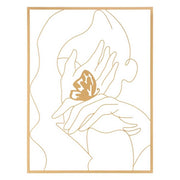 Decorazione Parete Ferro Mani sul Viso cm 60X80 - HANDS ON FACE
