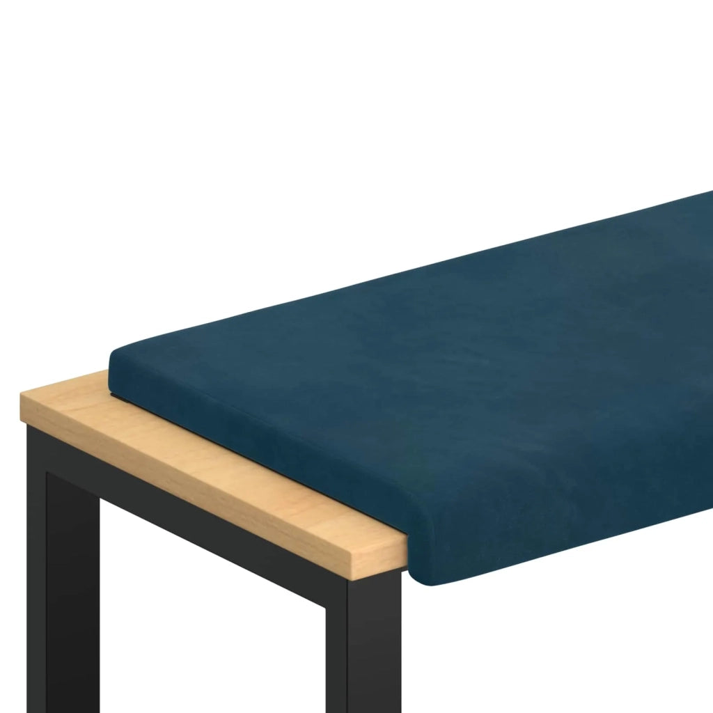Cuscino per panchina Velluto (V) Blu Profondità 35 cm 42043338