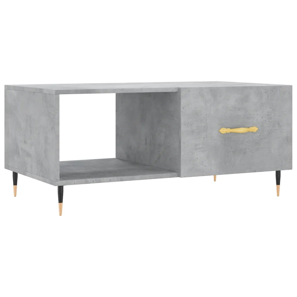 Tavolino da Salotto-Tavolino da soggiorno-Tavolo Grigio Cemento 90x50x40cm Legno Multistrato 429125