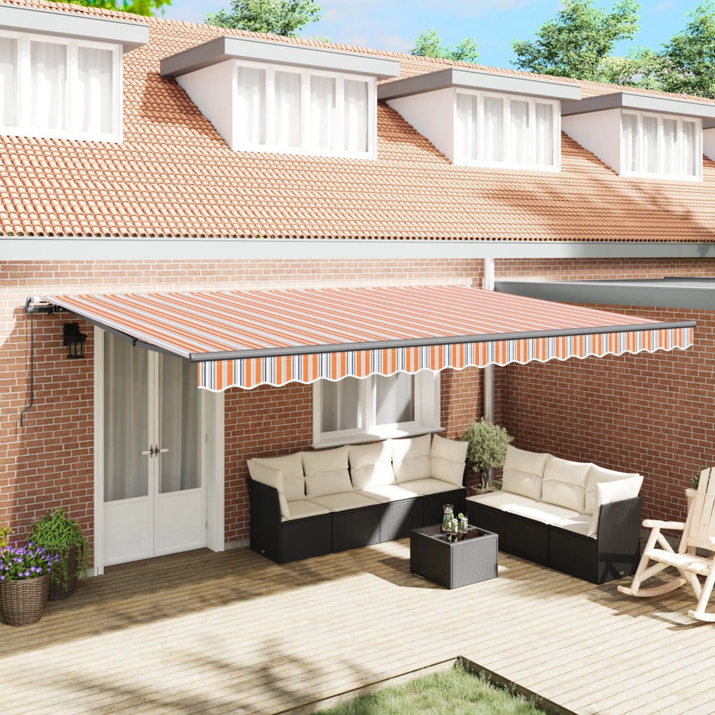 Tenda Retrattile Manuale Stripes Multicolore 500x350 cm