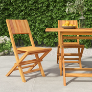Sedie da Giardino Pieghevoli 2pz 47x61x90cm Legno Massello Teak